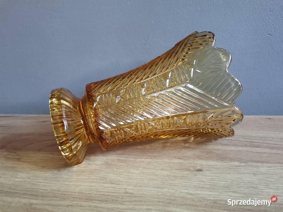 Stary wazon szkło miodowe HSG Ząbkowice design Katowice