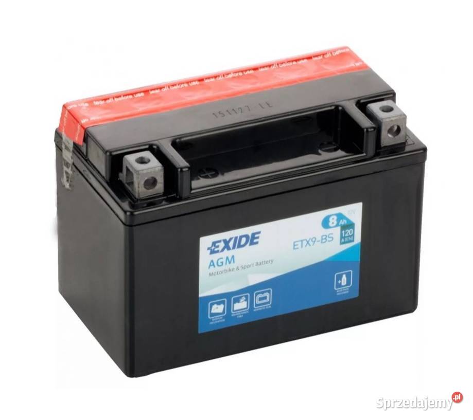 Akumulator motocyklowy EXIDE ETX9BS YTX9BS 12V Elbląg