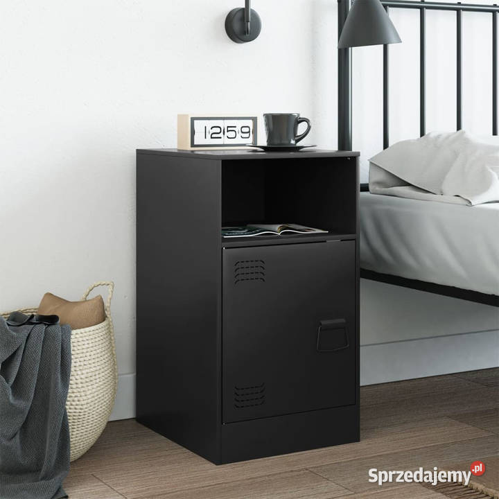 Szafka nocna czarna 345x39x62 stal WM841763 Warszawa sprzedam