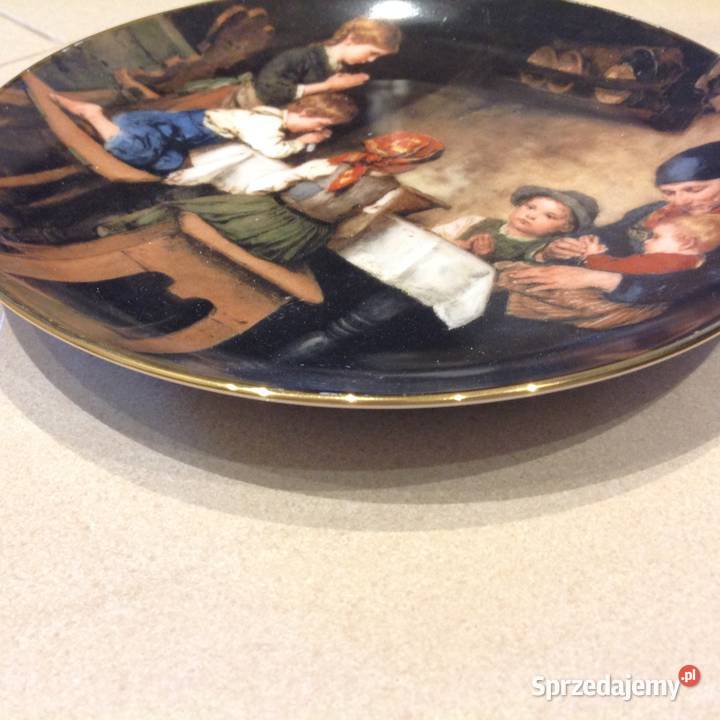 Stary Talerz Porcelanowy Modlitwa posiłku lubuskie Nowa Sól sprzedam