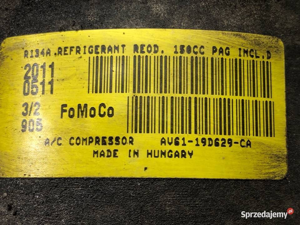 SPRĘŻARKA KLIMATYZACJI FORD FOCUS III osobowe podkarpackie