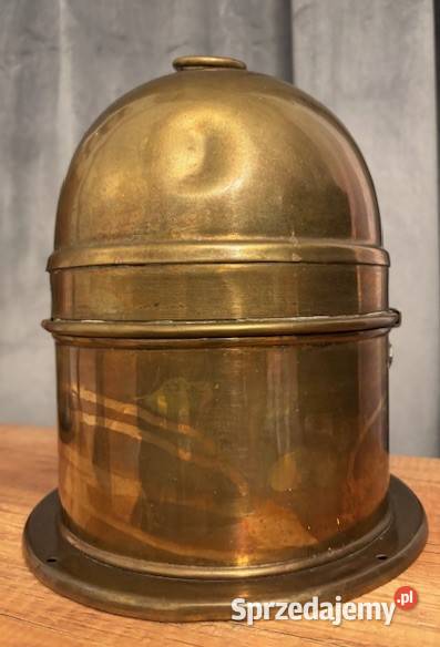 Stary mosiężny kompas kardanowy binnacle morski zachodniopomorskie Szczecin