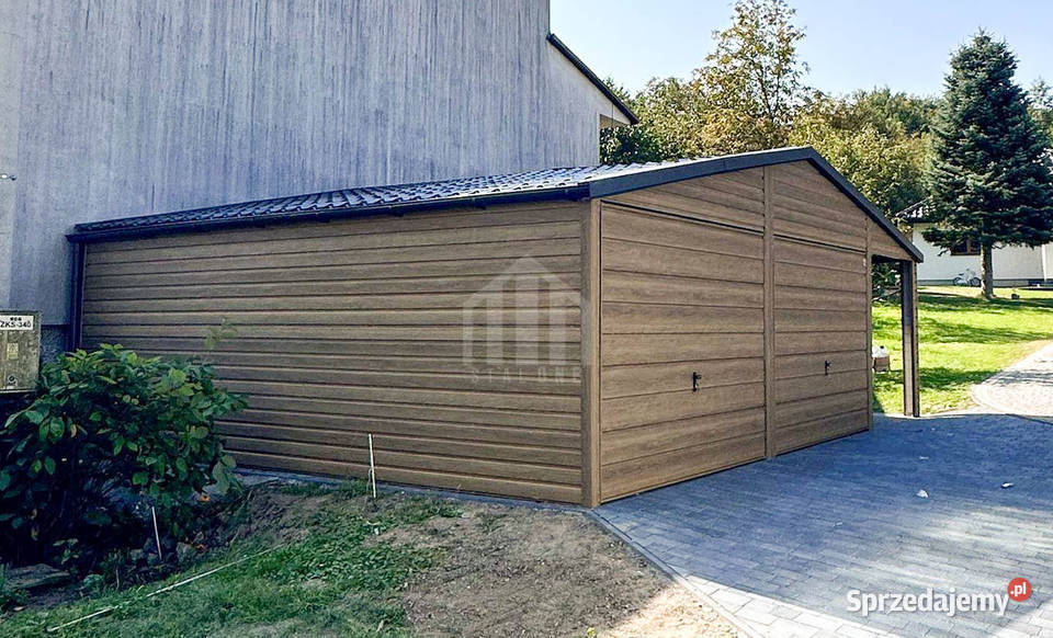 Garaż blaszany 8x6 wnęka brama drzwi okno Rawa Mazowiecka