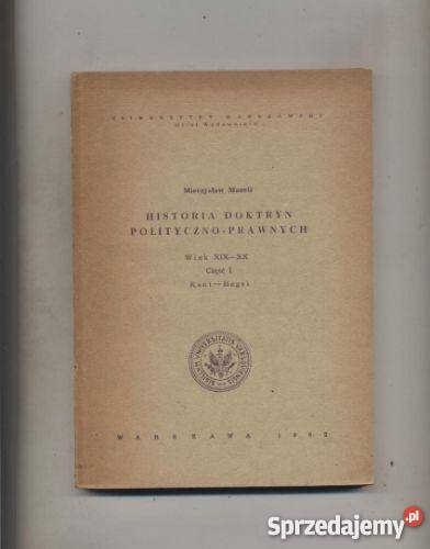 Historia doktryn polityczno prawnych Wiek XIXXX Szczecin