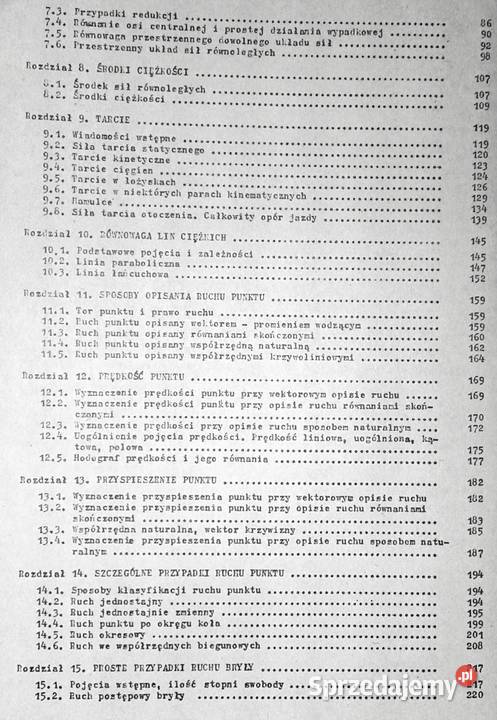 Mechanika ogólna Część 1 Staytka kinematyka Z Chełm