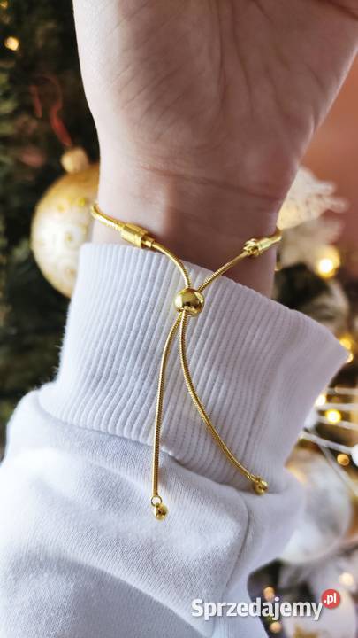 Bransoletka ZŁOTA modułowa regulowana charmsy Warszawa