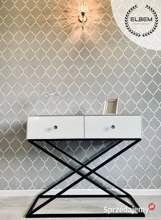 Biała szklana konsola Glamour Rzeszów sprzedam