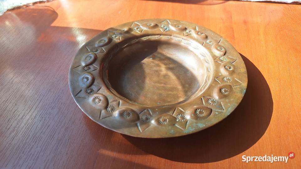 Stary spodek miseczka miedziana patera vintage Legionowo