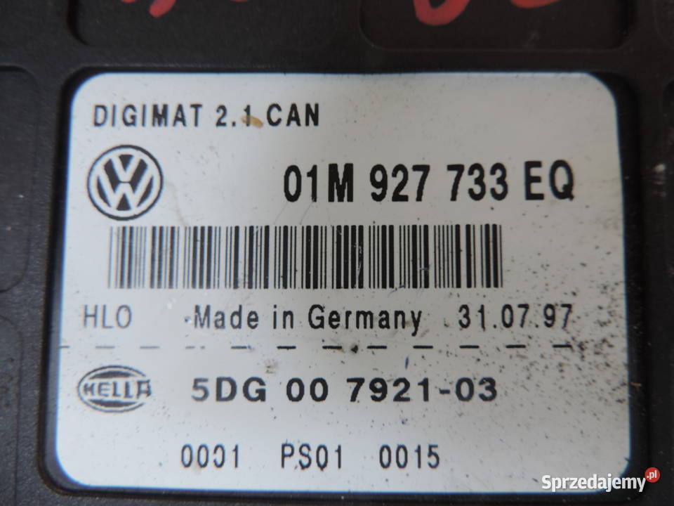 AUDI SKODA VOLKSWAGEN 5DG 007 92103 STEROWNIK małopolskie Nowy Sącz