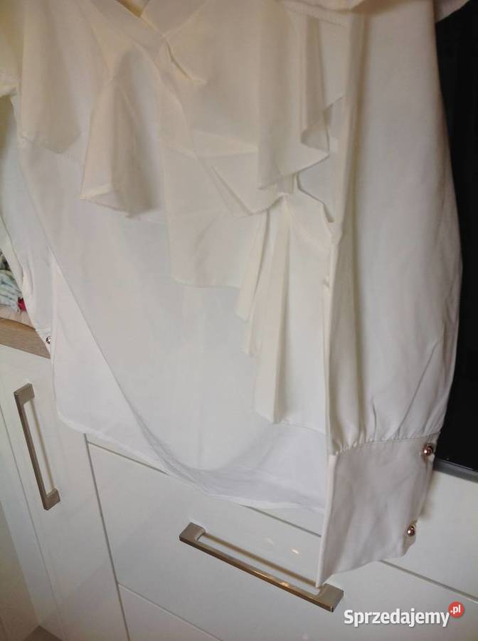 Bluzka Biała Damska Hiszpanka XS falbany j nowa biały lubuskie Nowa Sól