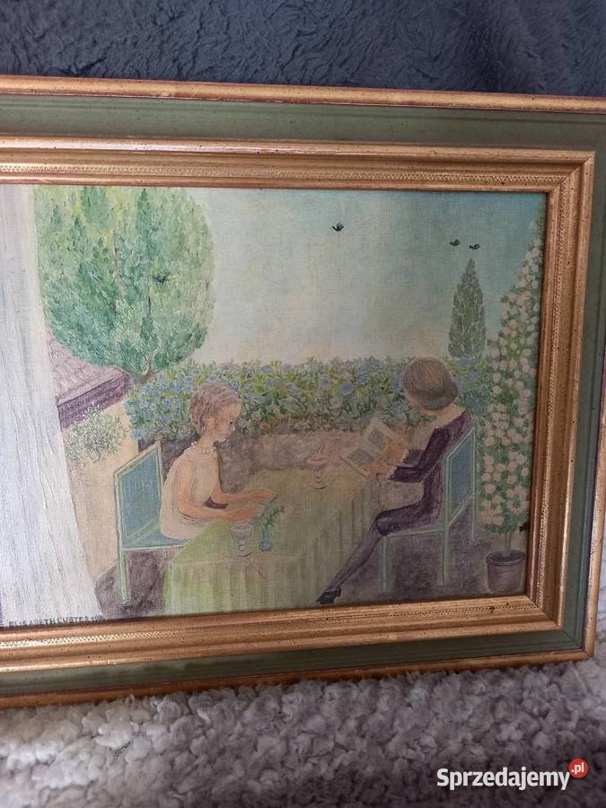 Obraz olejny Elizabeth Luster z 1979r lubuskie Gorzów Wielkopolski