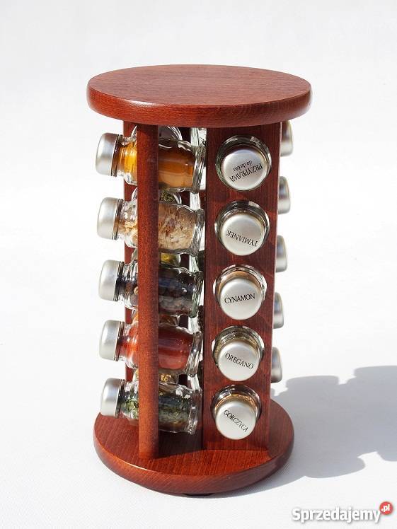 PRZYPRAWNIK DREWNIANY STOJAK NA PRZYPRAWY 20 Śleszowice