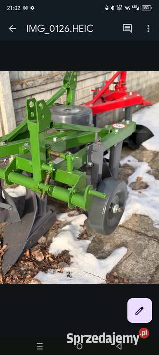 Pług dwuskibowy do mini traktorków Osprzęt roboczy Janki