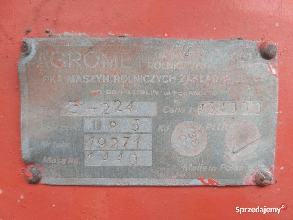 Prasa Kostkującą Sipma z224 z2241 jeden wielkopolskie Grzegorzew
