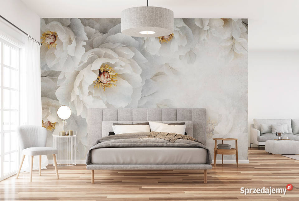 Tapeta fototapeta jasny duży kwiat sypialnia Leszno sprzedam