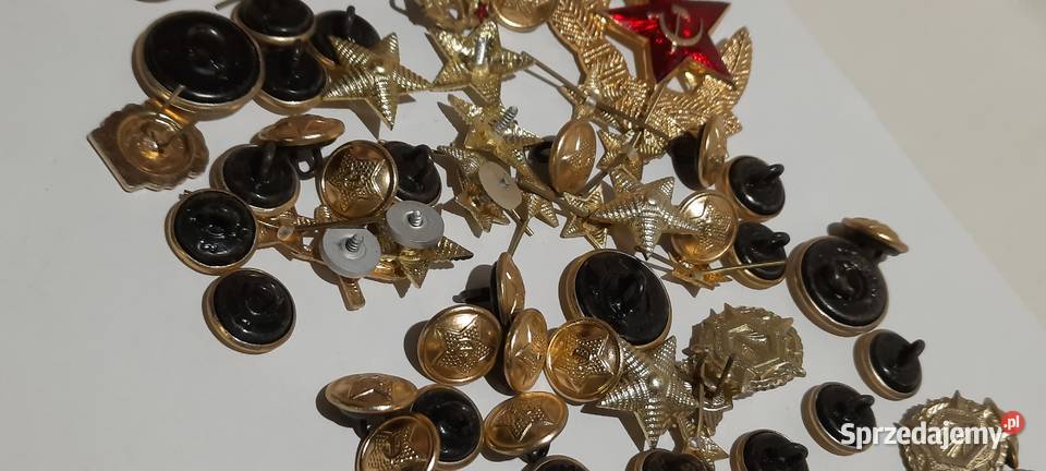 odznaczenia guziki ZSRR zestaw 5 n01 Militaria Warszawa sprzedam