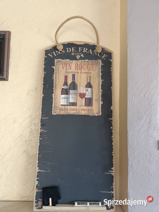 Dekoracja zawieszka tablica Vins de France Zamość