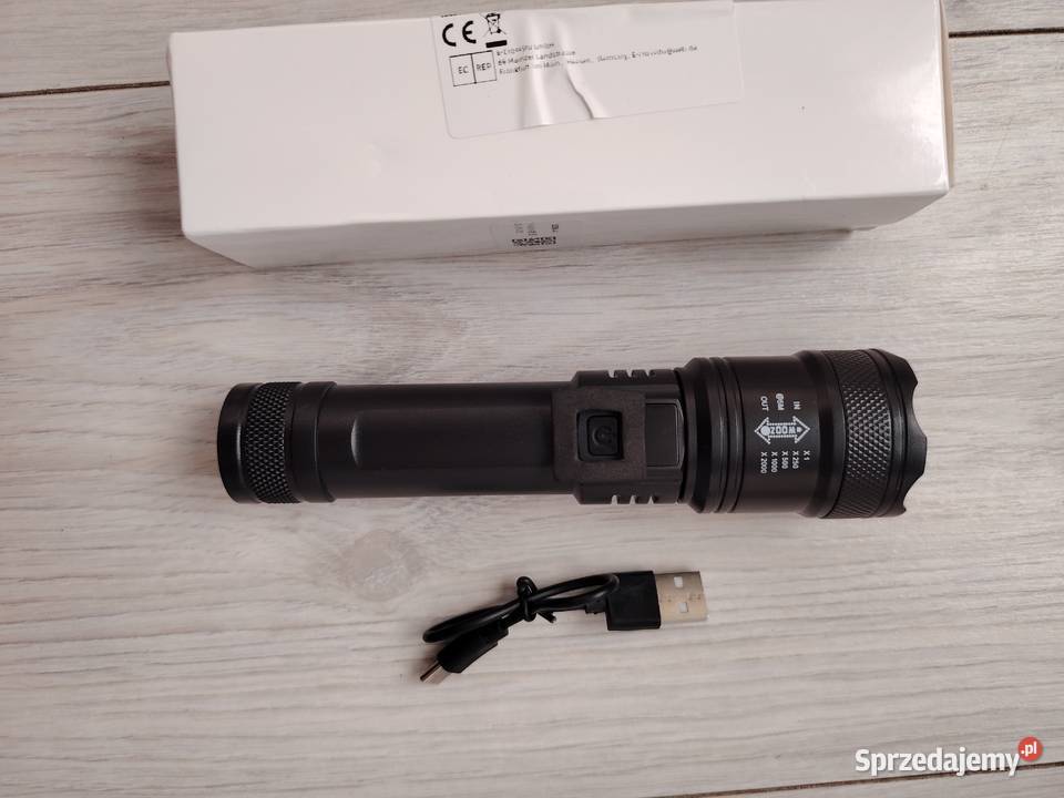 Latarka LED o dużej mocy 2000 lm USB mazowieckie