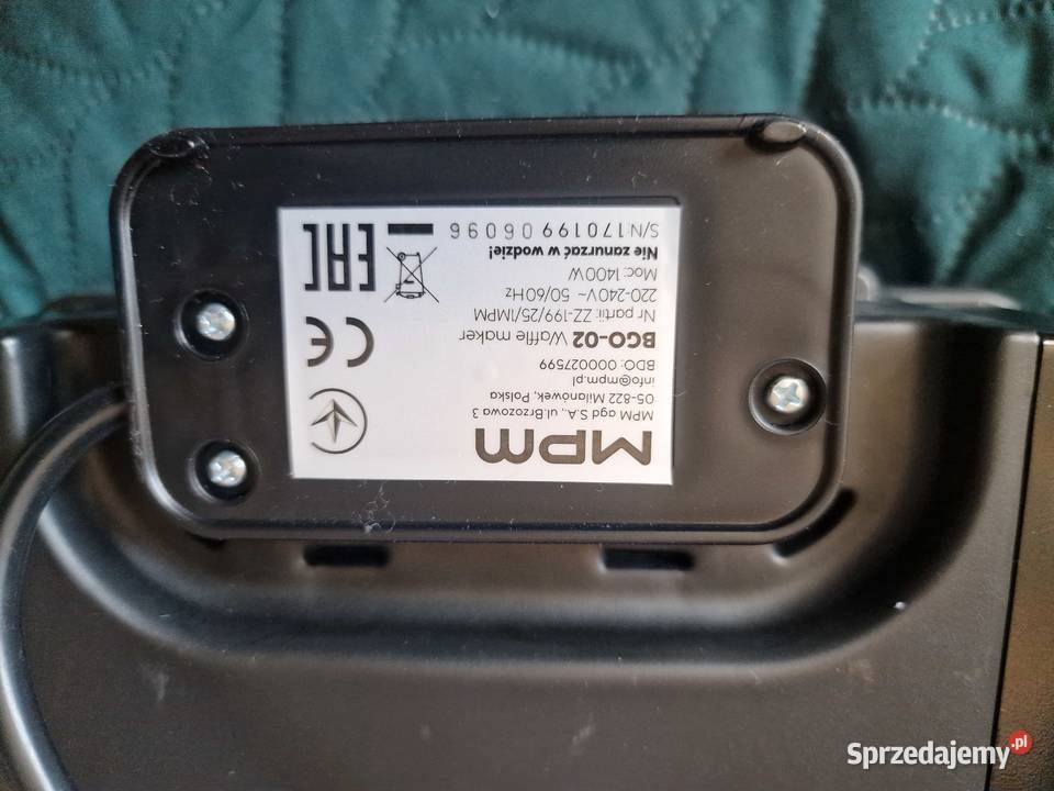 NOWA Gofrownica MPM BGO0 1400W MOCNA waffe maker