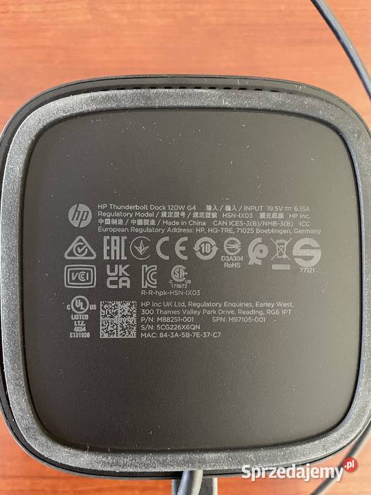 Stacja dokująca HP Thunderbolt 120W G4 stacje dokujące Tychy