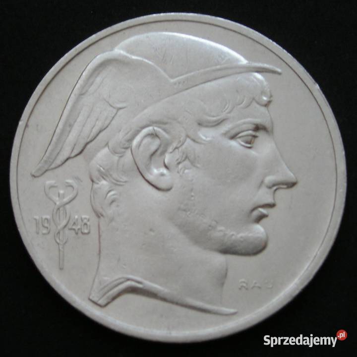 BELGIA 50 FRANKÓW 1948 SREBRO Łódź sprzedam