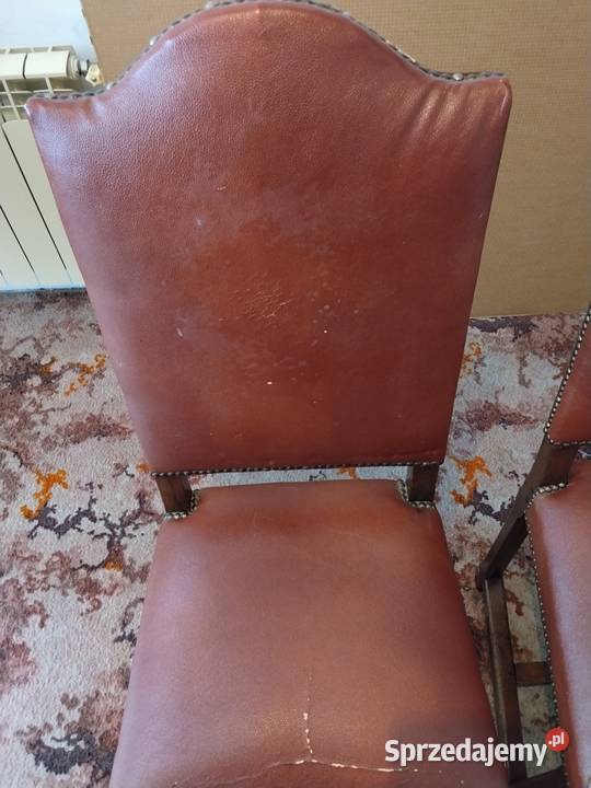 Krzesła antyczne dębowe 2 podkarpackie Gać