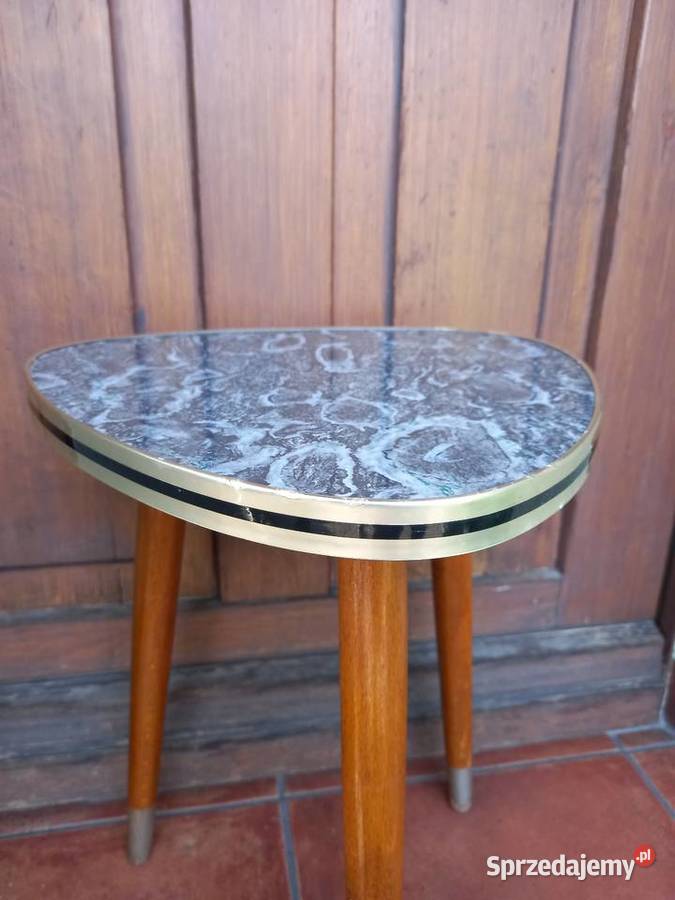 Stolik kwietnik patyczak vintage lata 60 PRL Kwietniki Rawicz