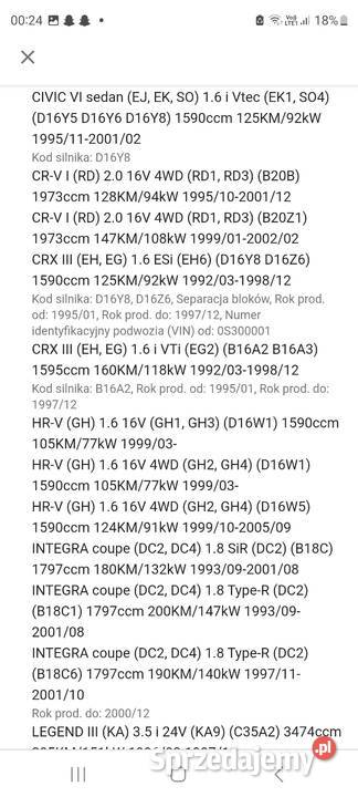 Filtr paliwa Blue print ADH22329 Honda accord v małopolskie Łapanów