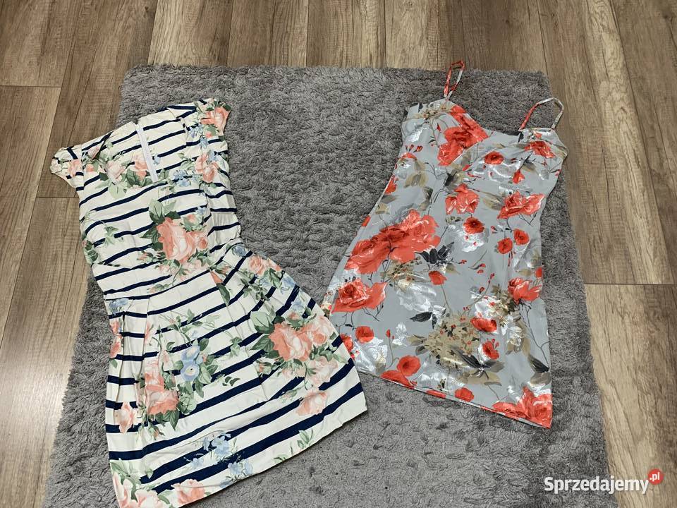 Sukienka w kwiaty 2 sztuki S 36 Rozmiar 36(S) Spódnice i sukienki Chełm
