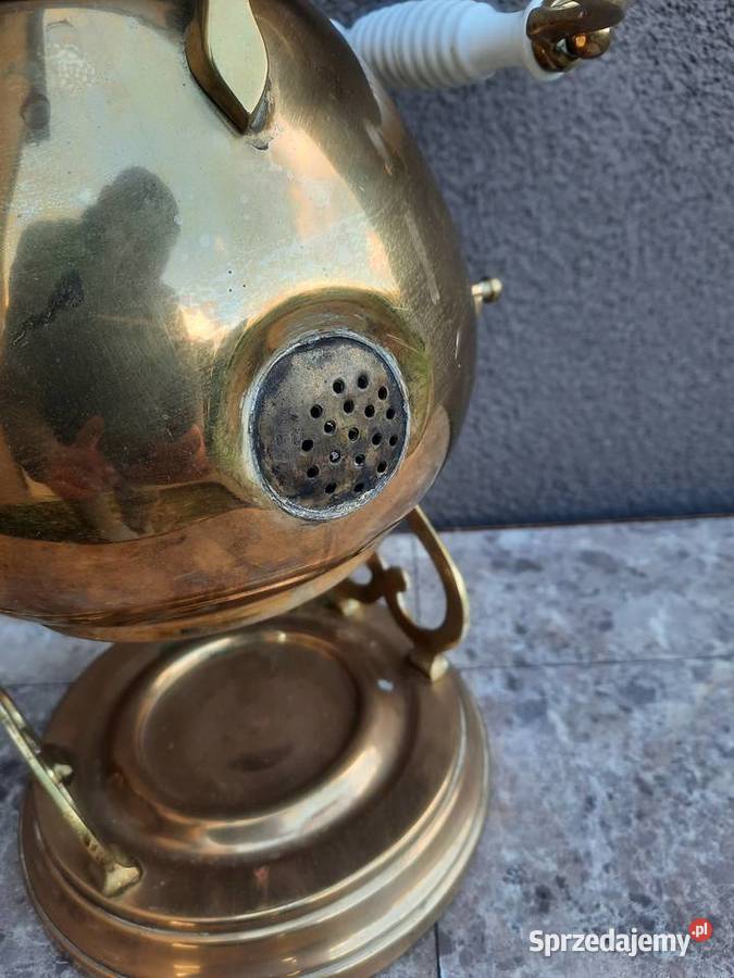 Stara niekompletna buliera mosiądz dekoracja odcienie żółtego Tczew