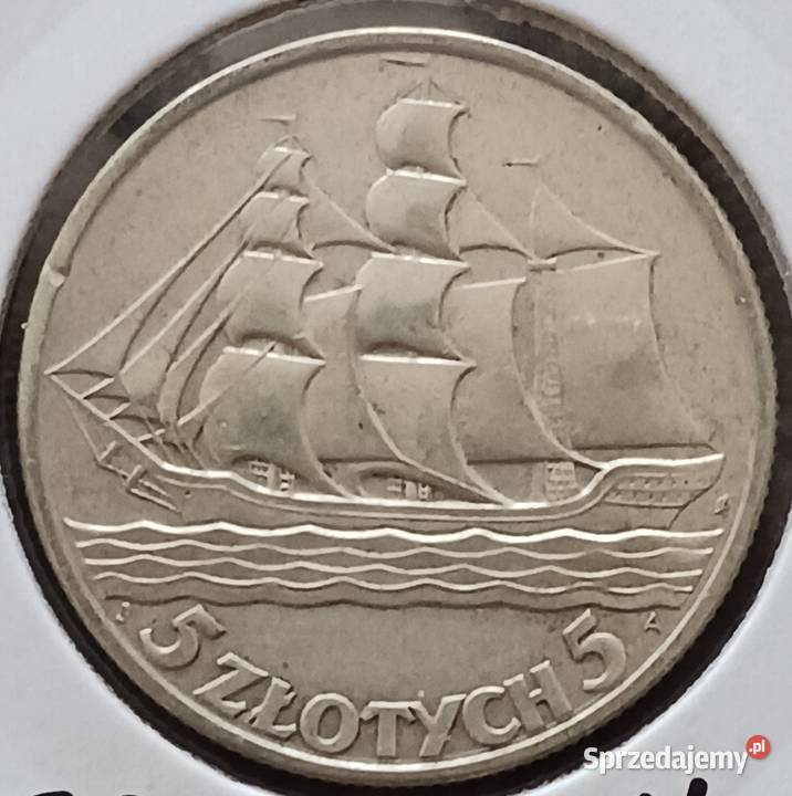 5 Żaglowiec 1936 r 1 Piękne oryginał Konin