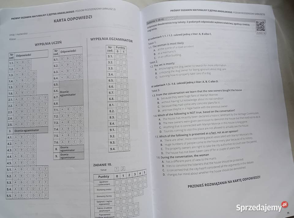 Joanna SobierskaPaczesny Matura 2025 Arkusze do Koźminek