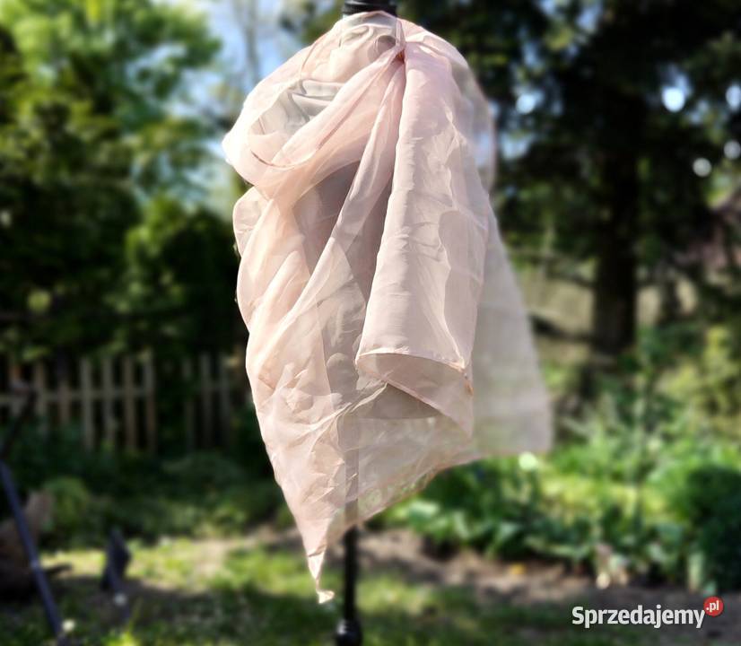 Duża ozdobna chusta szal stole róż organza etola sprzedam