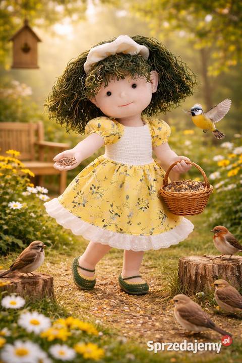 Lalka szmaciana stojąca i siedząca 3 lata+ pomorskie sprzedam