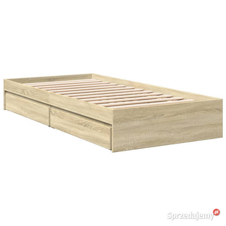 Rama łóżka z szufladami dąb sonoma 100x200 203cm Łóżka Warszawa