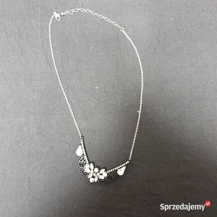 Naszyjnik czarny kryształy Warszawa