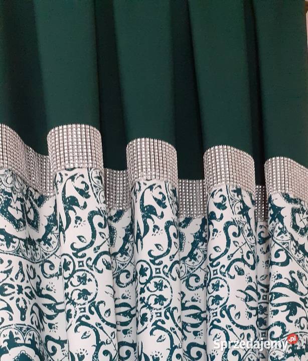 2 sztuki zasłony butelkowa zieleń mazowieckie Mława sprzedam