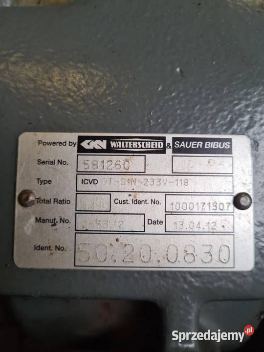 Walterscheid Sauer Bibus ICVD GTS1N233V118 Jastrzębniki