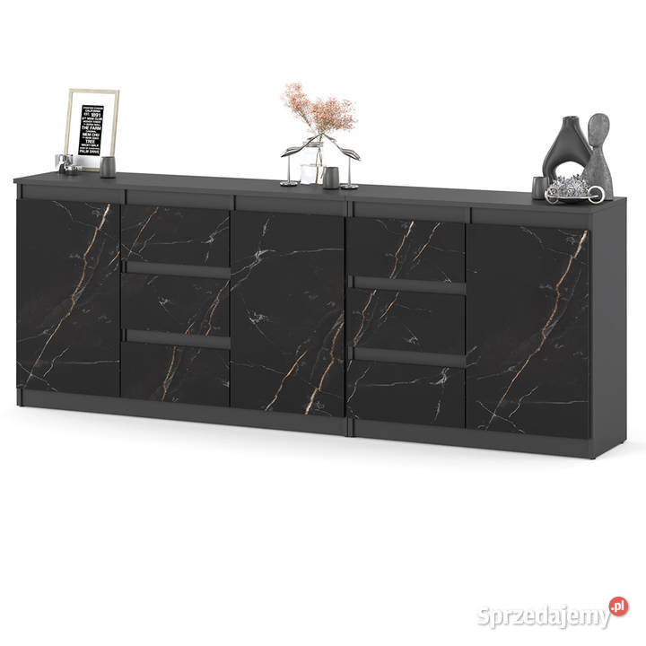 Komoda Do Salonu Duża 6 Szuflad 200 Nowoczesna 75cm Elbląg
