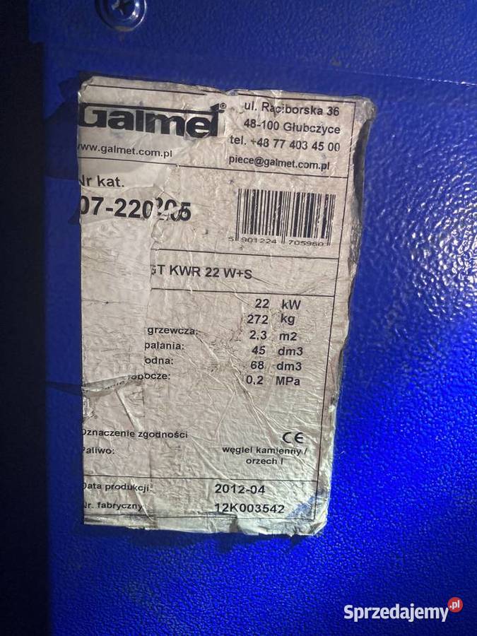 Kociołpiec CO Galmet 22 kW Uniejów
