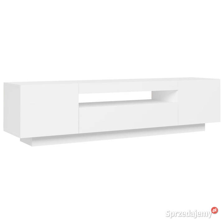 Szafka TV z oświetleniem LED biała 160x35x40 Warszawa