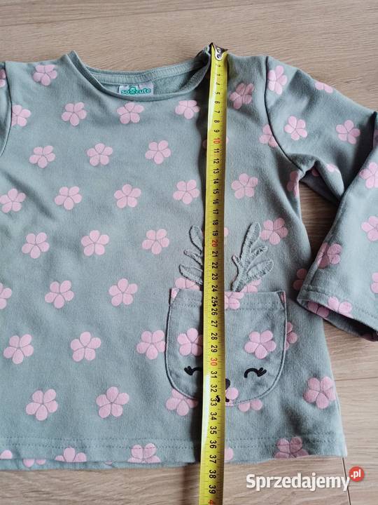 Bluzka dziecięca z kieszonką w kwiatki 98 Płock