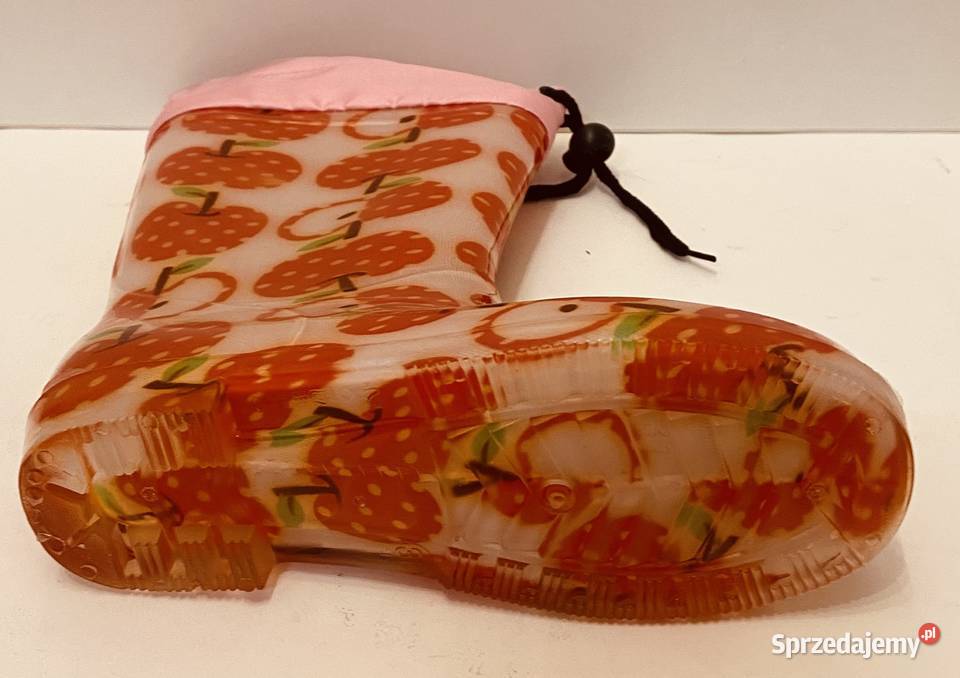 Dziewczęce kalosze w jabłka rozmiar 32 Żyrardów sprzedam