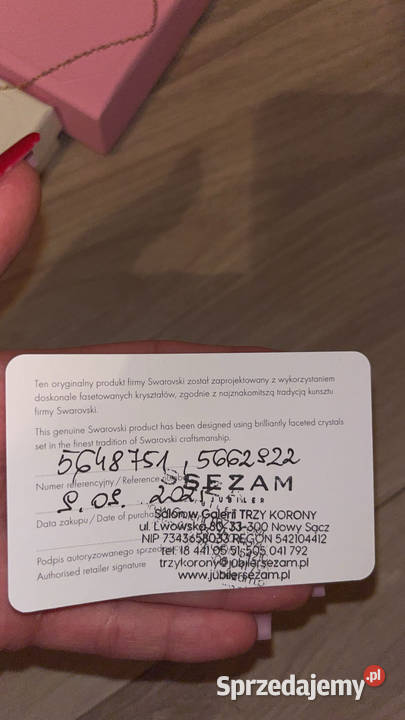 Naszyjnik Swarovski chroma pendant pear cut Nowy Sącz