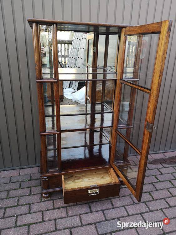 Witryna Serwantka Dębowa Unikat Politura Stara Swarzędz sprzedam