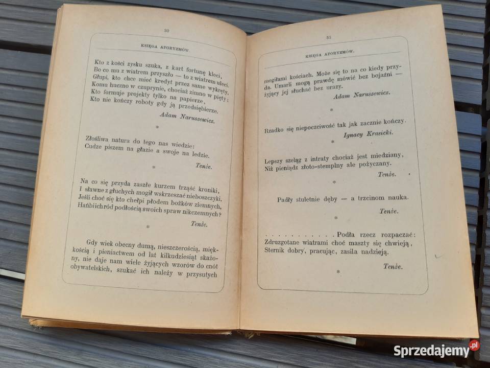Księga aforyzmów 1888 r Władysław Bełza Stary Sącz