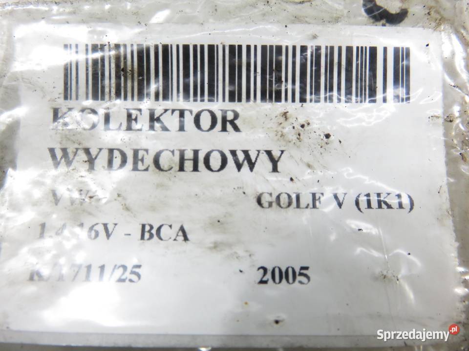 KOLEKTOR WYDECHOWY VW GOLF V 14 16V małopolskie sprzedam