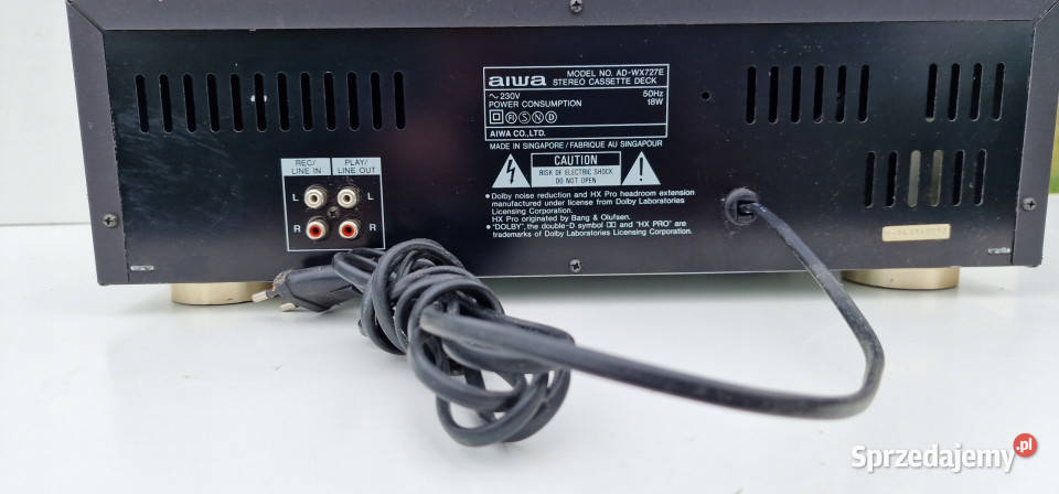 Magnetofon Aiwa ADWX727 Stereo Cassette Deck Międzychód sprzedam