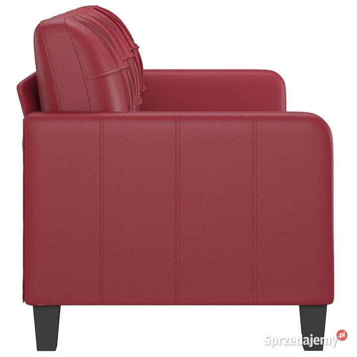 3osobowa sofa winna czerwień 180 sztuczna skóra Warszawa