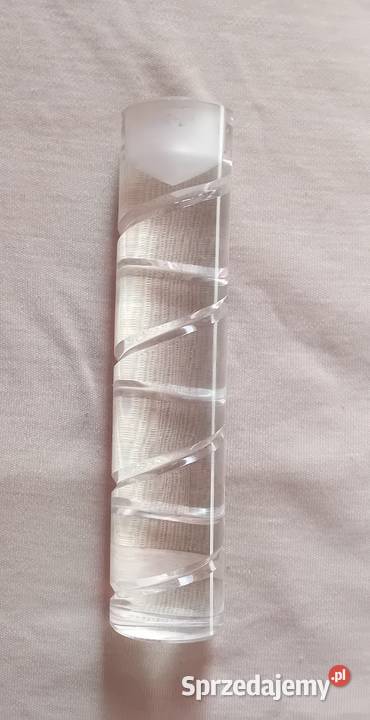 Świecznik kryształowy Rosenthal Sygnowany Porcelana i szkło wielkopolskie Koźminek